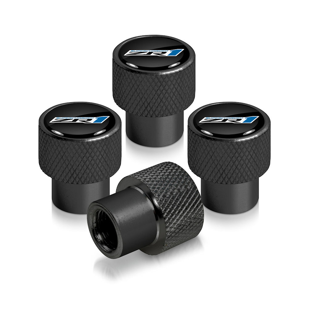 Tire Valve Stem Caps (black) 09-13 Corvette ZR1