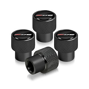 Black Tire Valve Stem Caps (15-19 Chevy Corvette Z06)