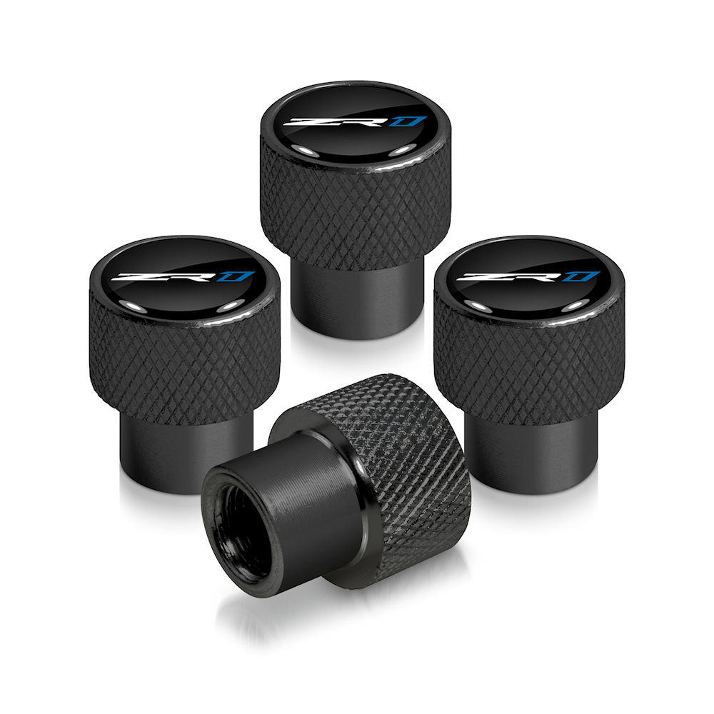 Tire Valve Stem Caps (black) 18-19 Corvette ZR1