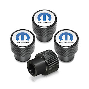 Black Tire Valve Stem Caps for 92-24 Dodge Mopar