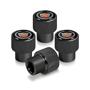 Black Tire Valve Stem Caps for 99-14 Cadillac Escalade