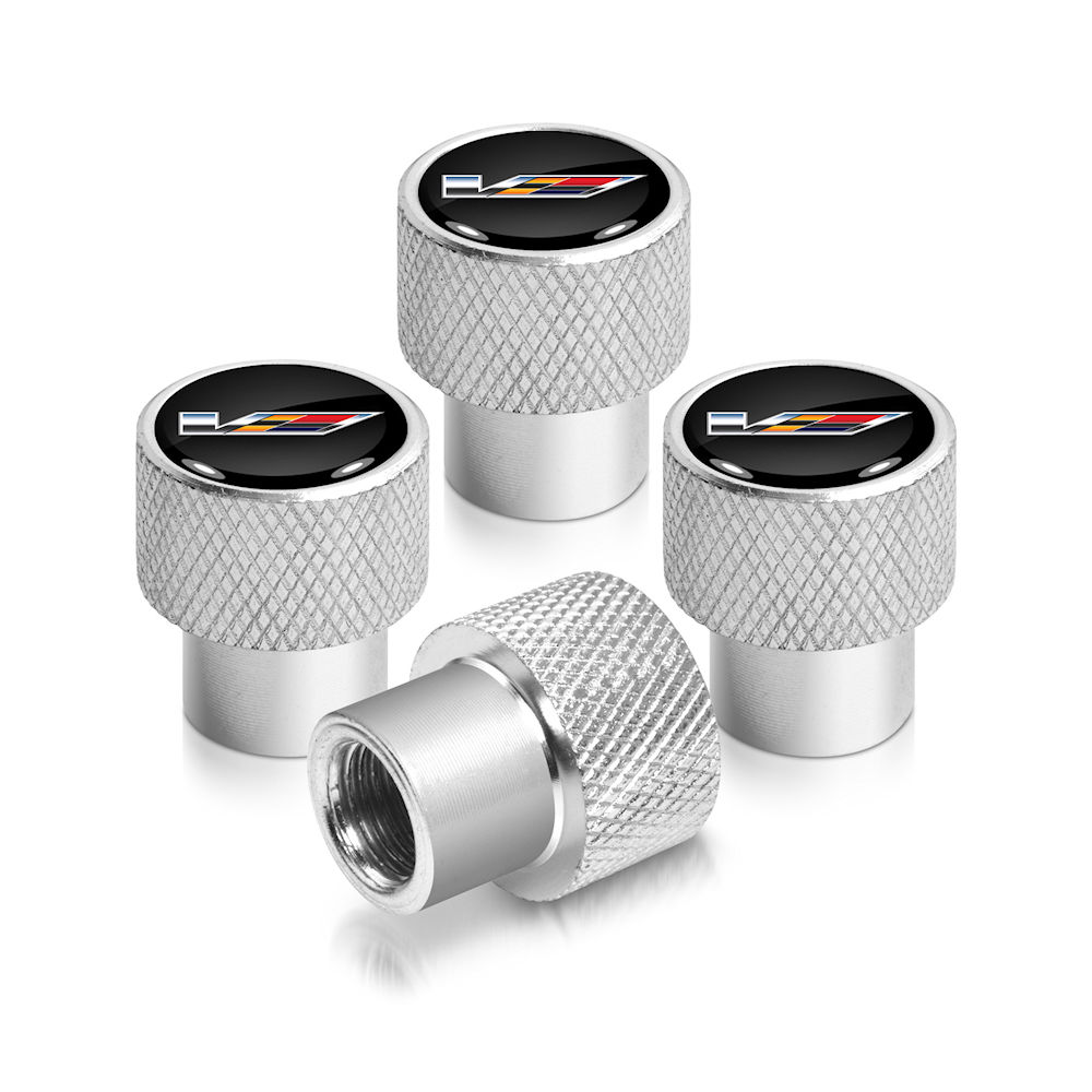 Tire Valve Stem Caps (silver) 06-09 Cadillac XLR-V