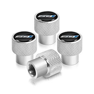 Silver Tire Valve Stem Caps (09-13 Chevy Corvette ZR1)