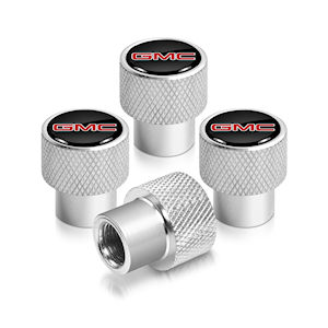 Silver Tire Valve Stem Caps for 88-24 GMC Sierra/Yukon