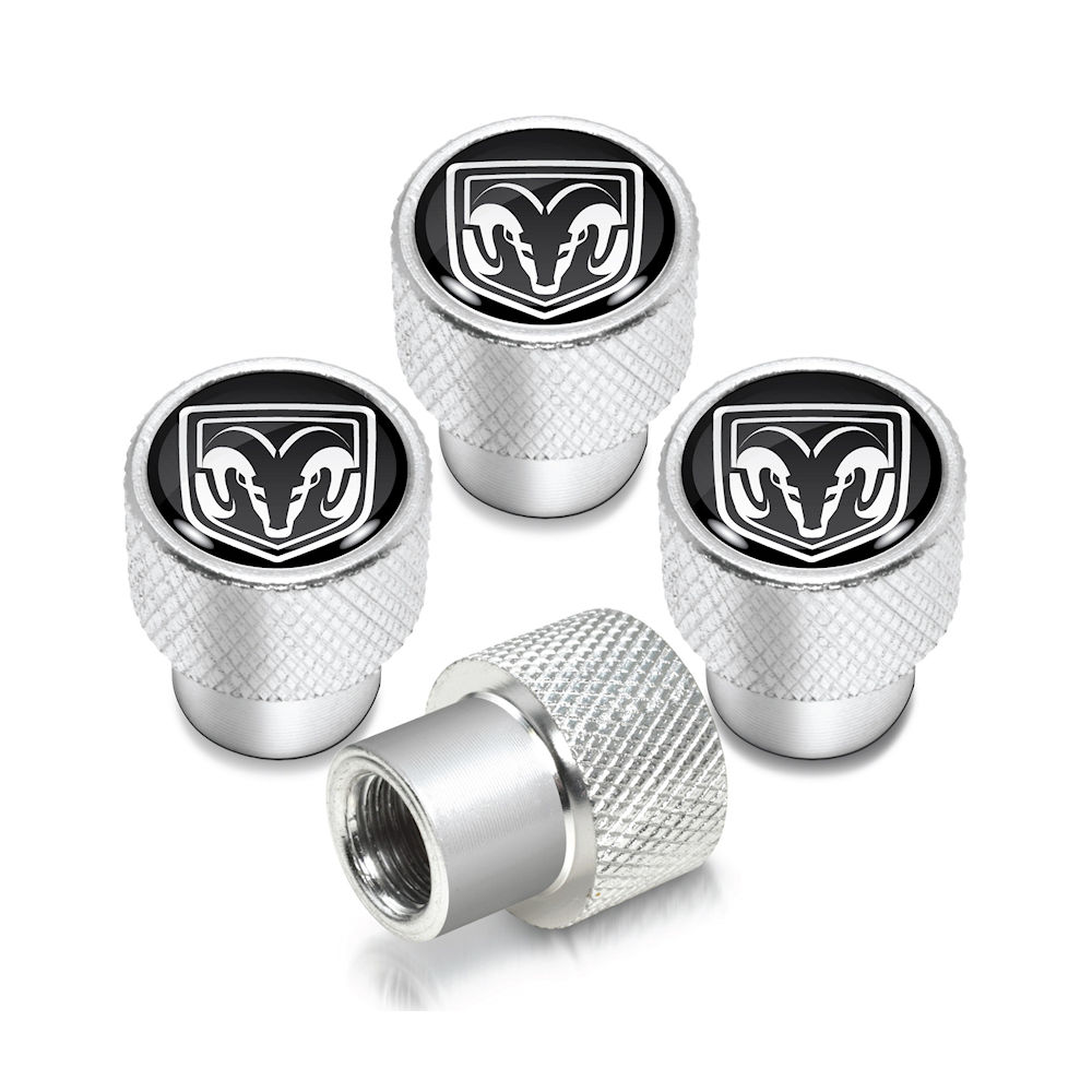 Silver Tire Valve Stem Caps for 9418 Dodge RAM