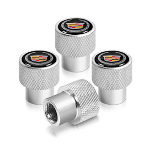 Silver Tire Valve Stem Caps for 99-14 Cadillac Escalade