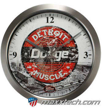 Wanduhr - Dodge Muscle Vintage (Edelstahl)