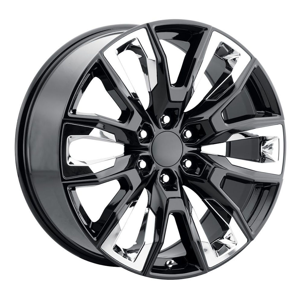 Wheel - 22x9 DN4 (Black/Chrome) 14-26 Chevy Silverado