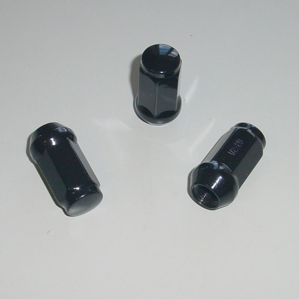 Wheel Lug Nut 1/2 inch Acorn 3/4 1x (black) 42mm