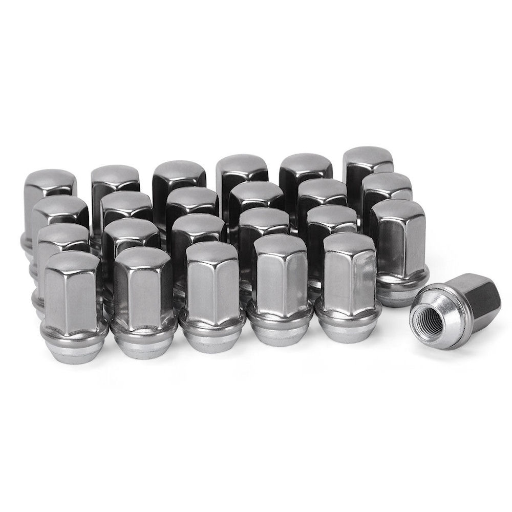 20 12x1.5 STAINLESS STEEL CAPPED BULGE ACORN LUG NUTS 4 TRAILER WHEELS