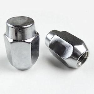 1x Chrome Wheel Lug Nut 14x1.5mm 13/16 Bulge Acorn 35mm