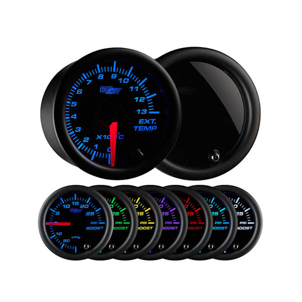 Zusatzinstrument - Auspuff-Temperatur 1300C (schwarz)